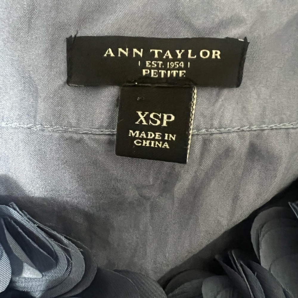 Ann Taylor Blue Button-Down Blouse - image 4